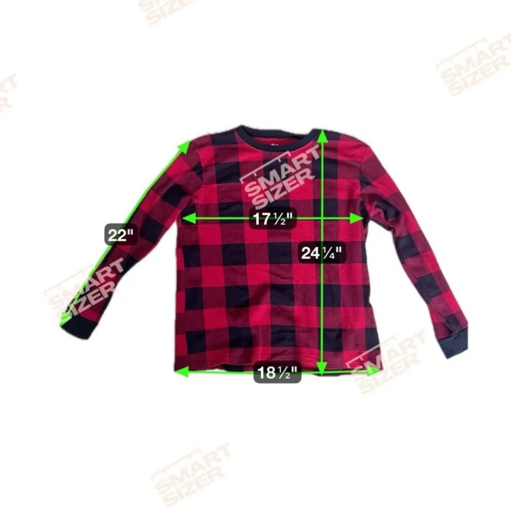 Unisex Adult Red and Black Plaid Long Sleeve Shirt Buffalo Check Holiday Shirt
